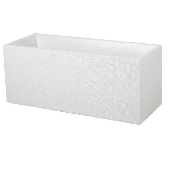 EDA Plastiques - Jardinera rectangular grafito blanco L99.5 x l39.5 x H43.5 cm - Imagen 11