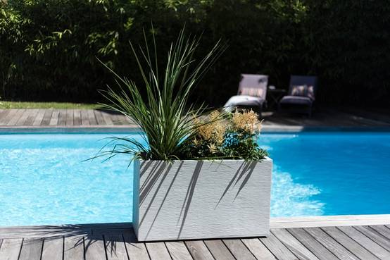 EDA Plastiques - Muret Graphit résine L99.5 H60 cm blanc - Image 3