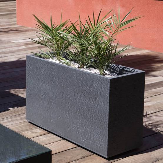 EDA Plastiques - EDA - Muret Graphit Loft plastique anthracite - L.78,5 x H.60 cm - Image 5