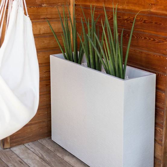 EDA Plastiques - Muret-jardinière Graphit blanc cérusé - EDA - Image 8