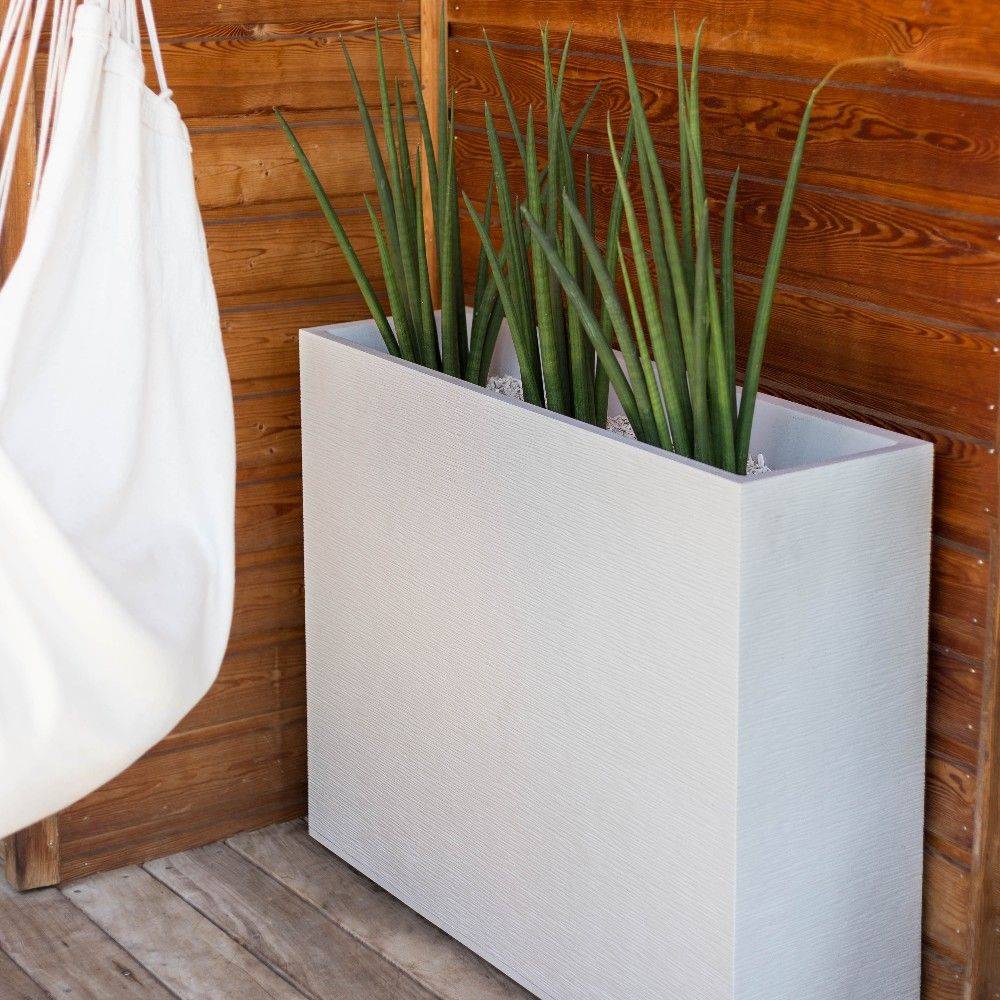 EDA Plastiques - Muret-jardinière Graphit blanc cérusé - EDA - Image 8