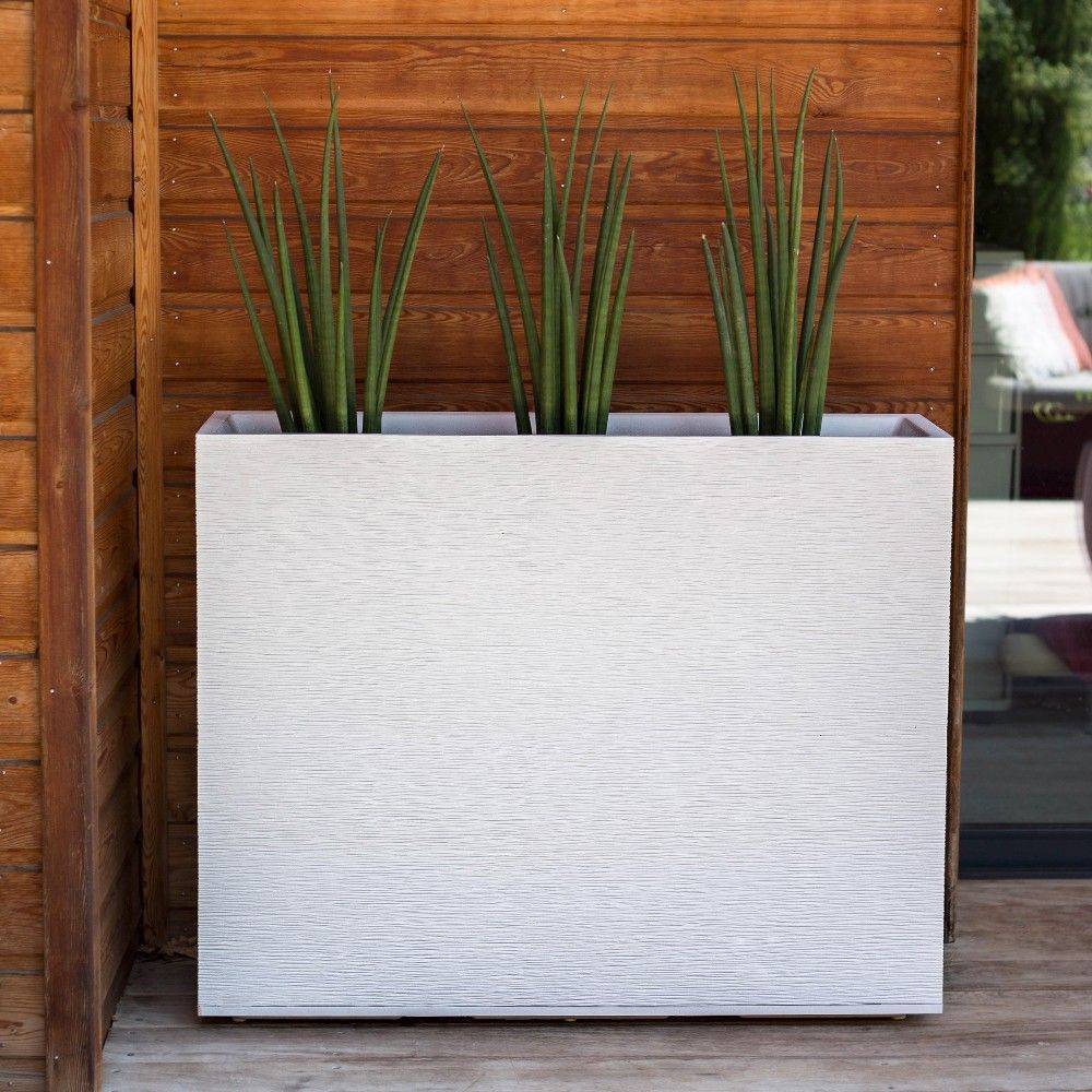 EDA Plastiques - Muret-jardinière Graphit blanc cérusé - EDA - Image 2