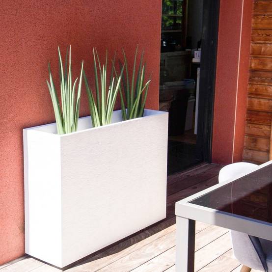 EDA Plastiques - Muret-jardinière Graphit blanc cérusé - EDA - Image 3