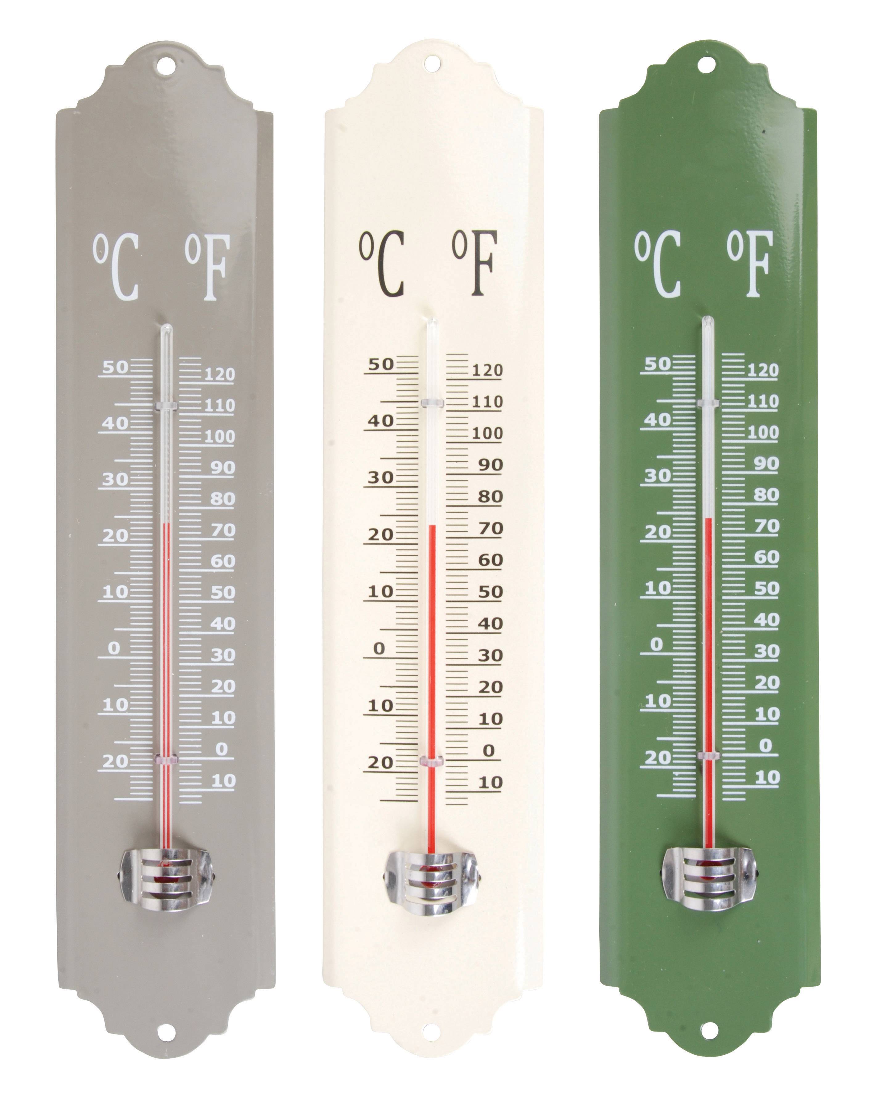 Esschert Design - Thermomètre métal assorti L6,8 x l1,4 x h30 cm