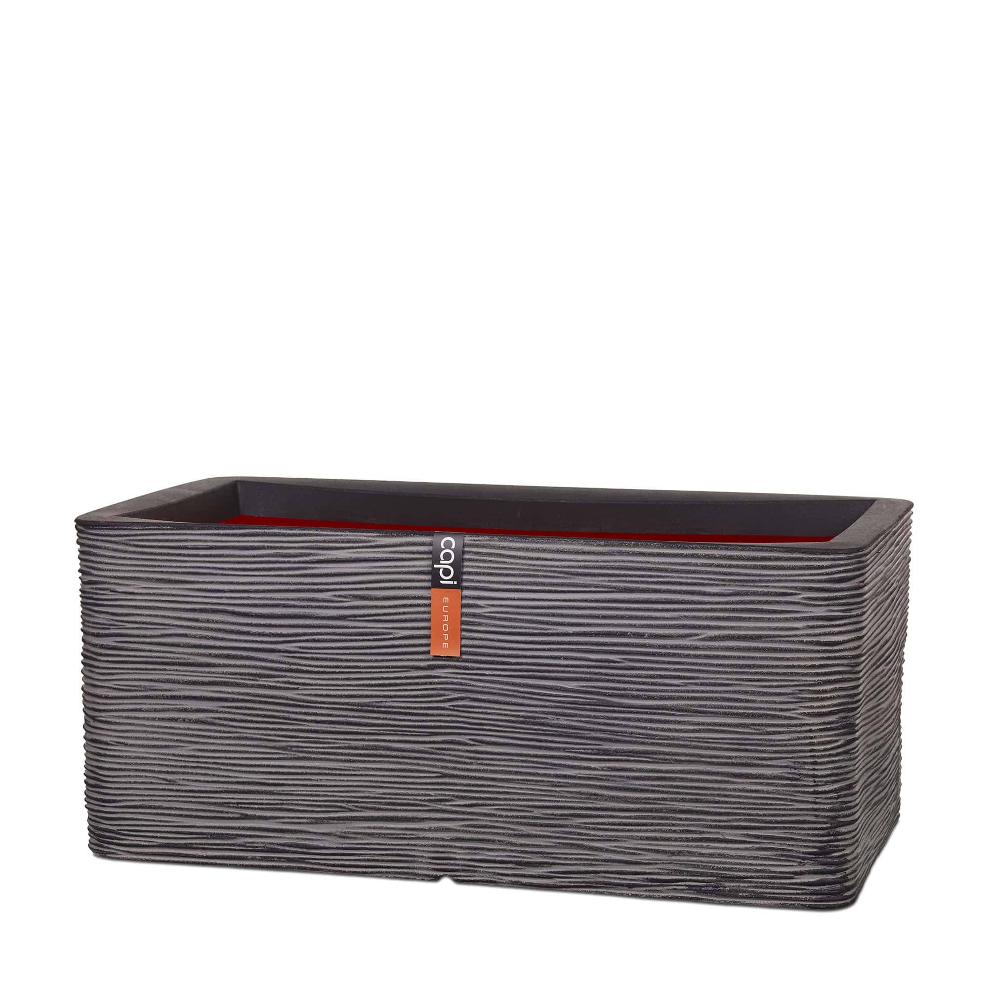Capi - Capi - Jardinière Rib anthracite L.73 x l.39 x H.32 cm - Image 1