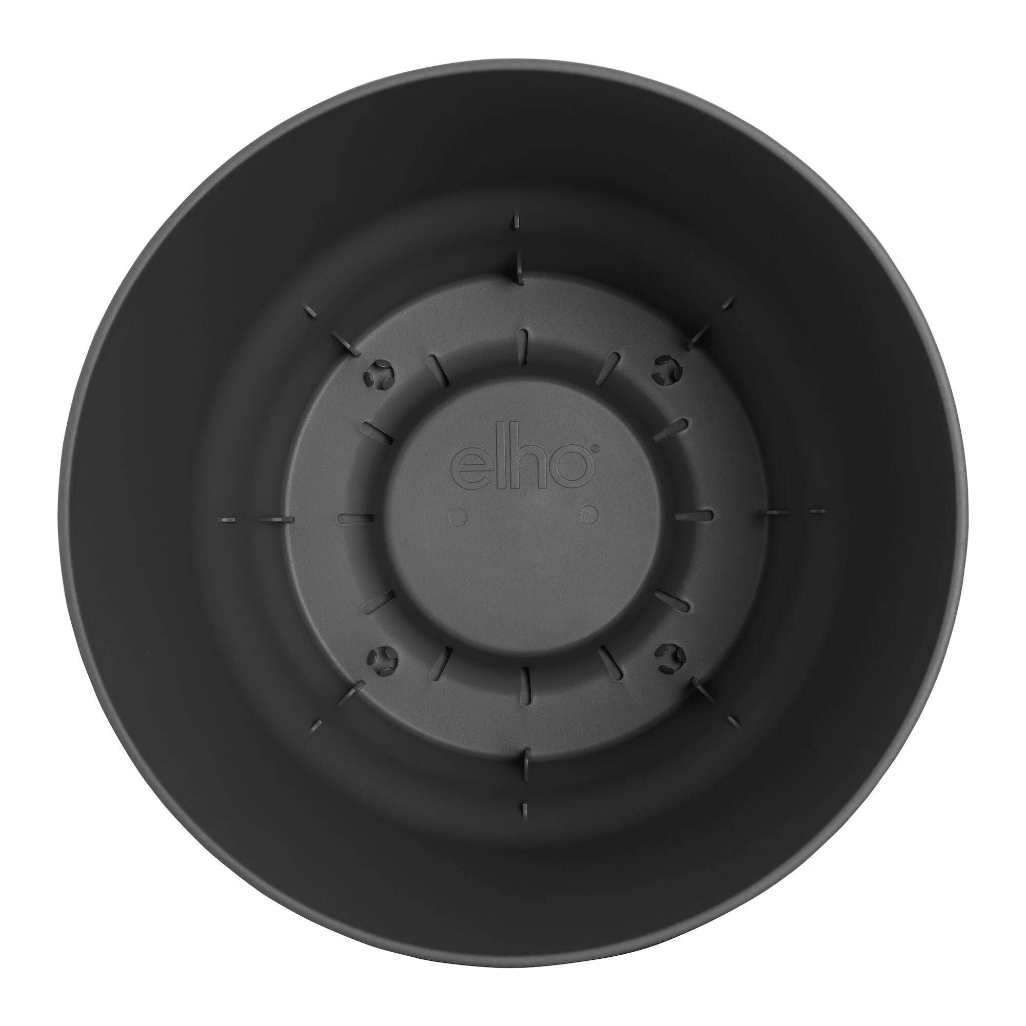 Elho - Maceta redonda de plástico reciclado living negro Ø. 30 x H.28 cm Greenville – ELHO - Imagen 8