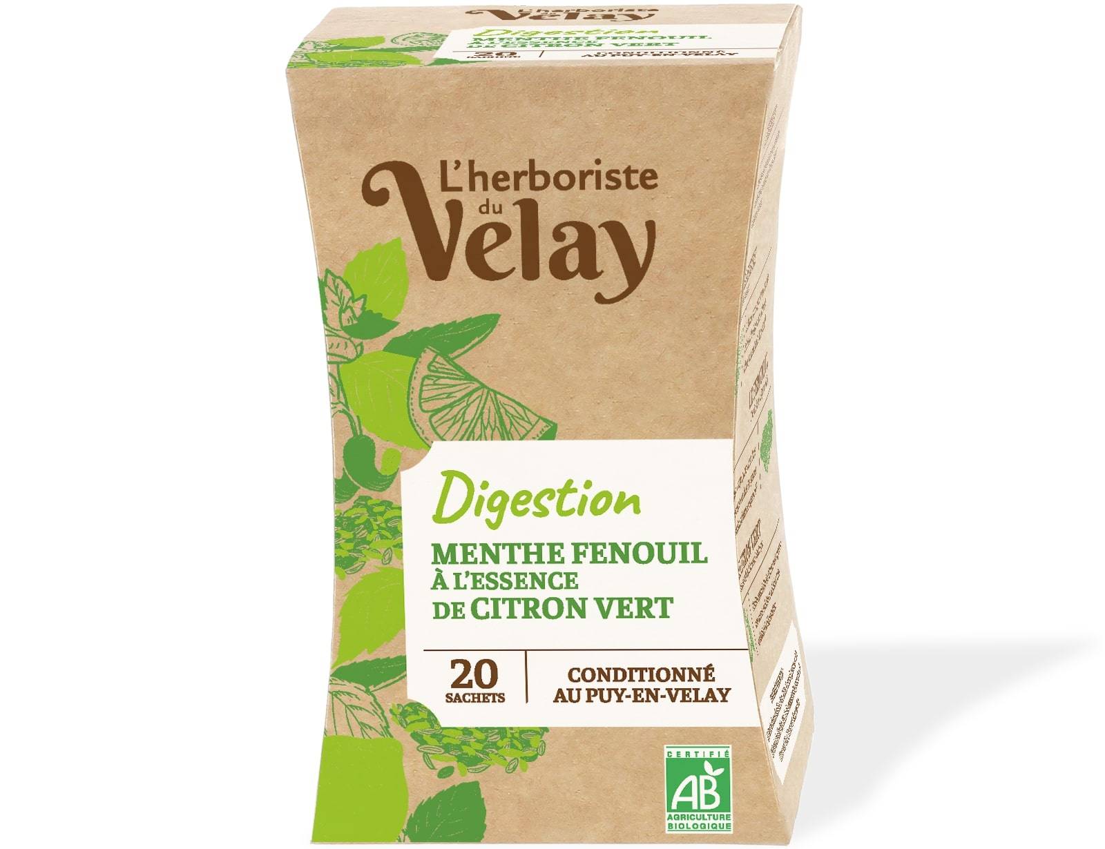 Herboriste du Velay - Infusion BIO digestion x20 - L'Herboriste du Velay