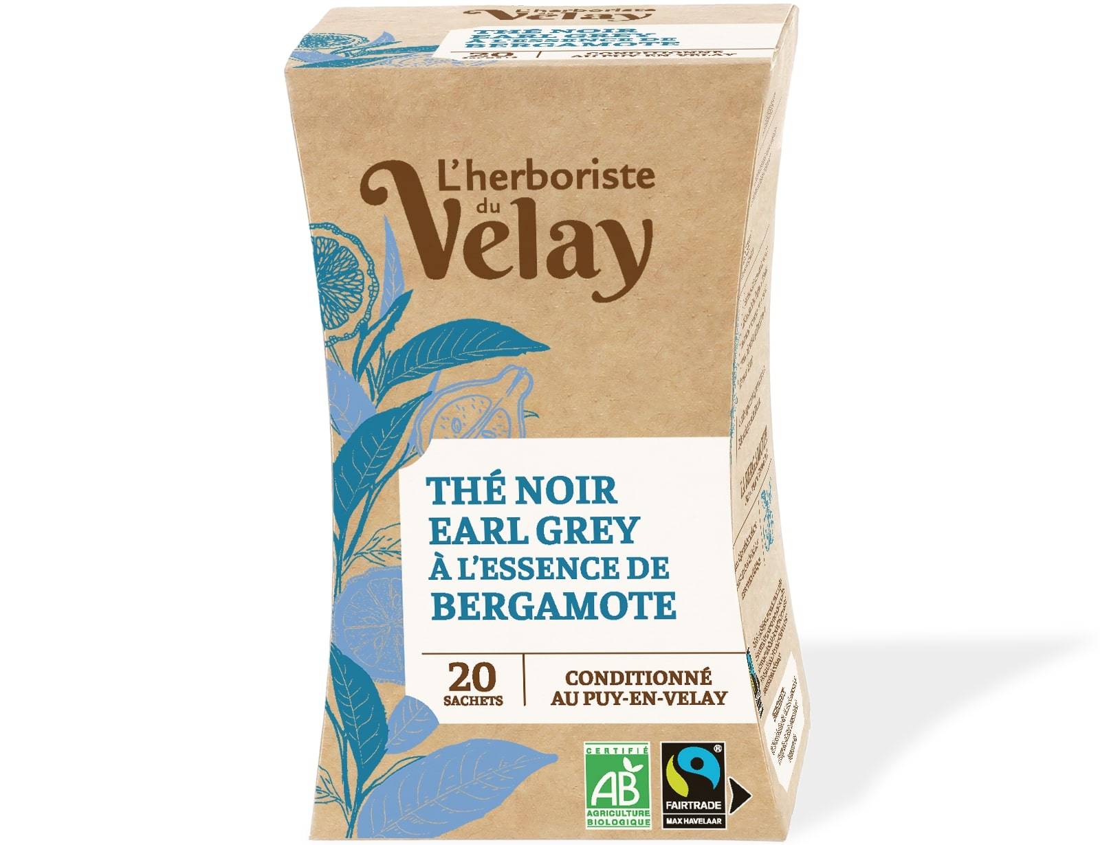 Herboriste du Velay - Thé Noir BIO Earl Grey x20 - L'Herboriste du Velay