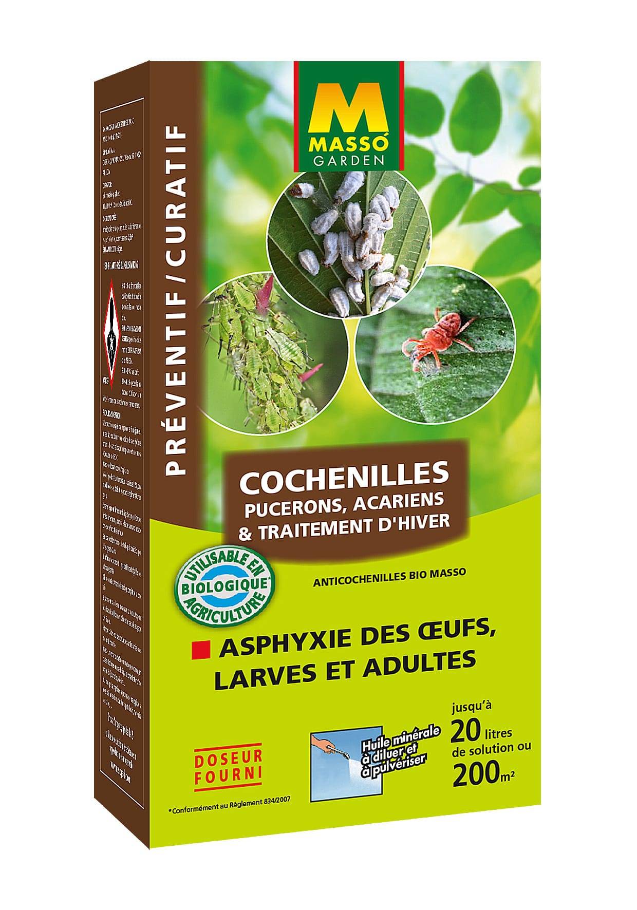Cochenilles, Pucerons, Acariens et traitement d´hiver 500 ml UAB