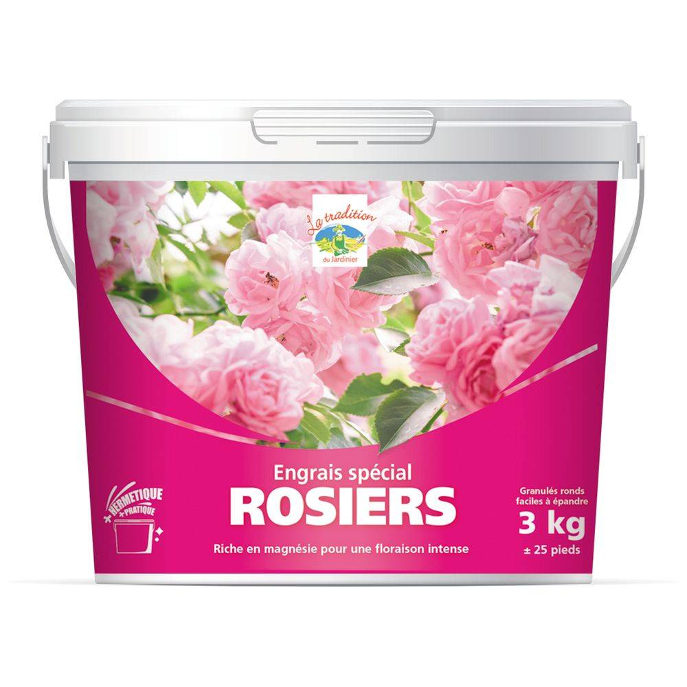 Engrais spécial rosiers formule renforcée 3 kg - La tradition du jardinier