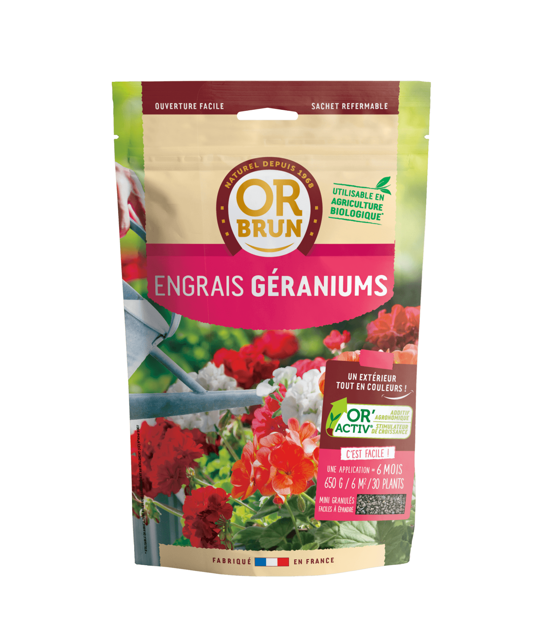 Or Brun - Fertilizante geranios granulado 650g 9 m² OR BRUN - Imagen 2