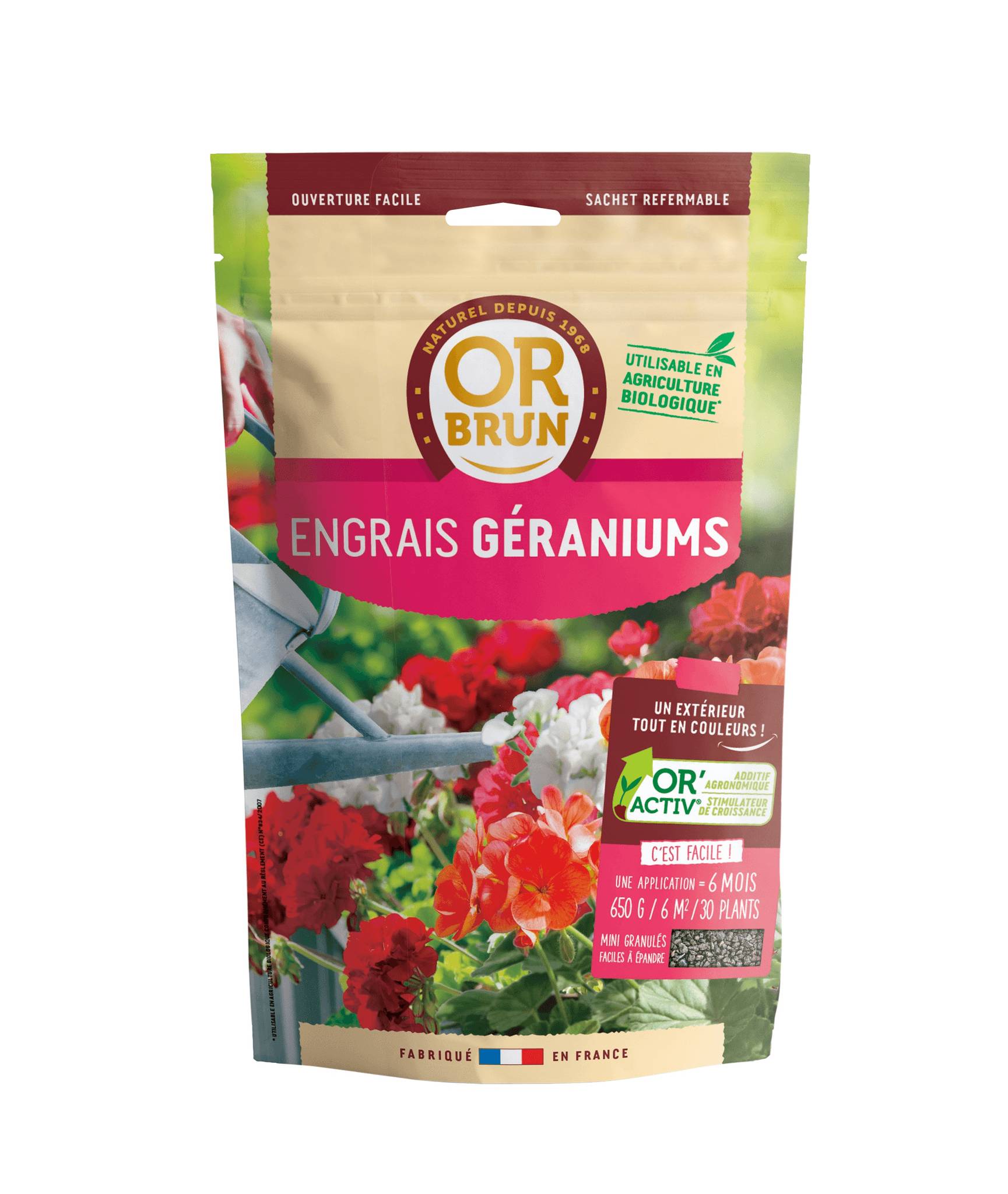 Or Brun - Fertilizante geranios granulado 650g 9 m² OR BRUN - Imagen 1