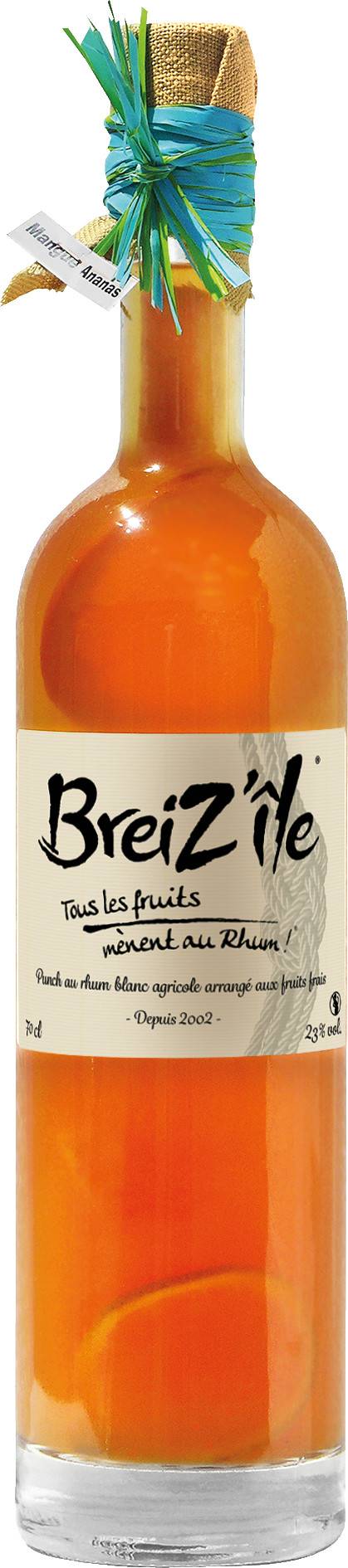 Breiz'île Tradition - Rhum arrangé Mangue Ananas 70 cl