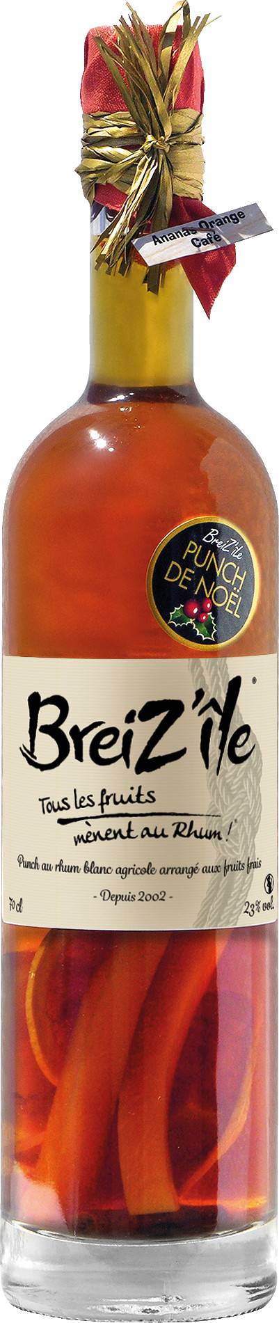 Breiz'ile - Punch de Noël Tradition - Parfum Ananas Orange Café 70 cl - Imagen 1