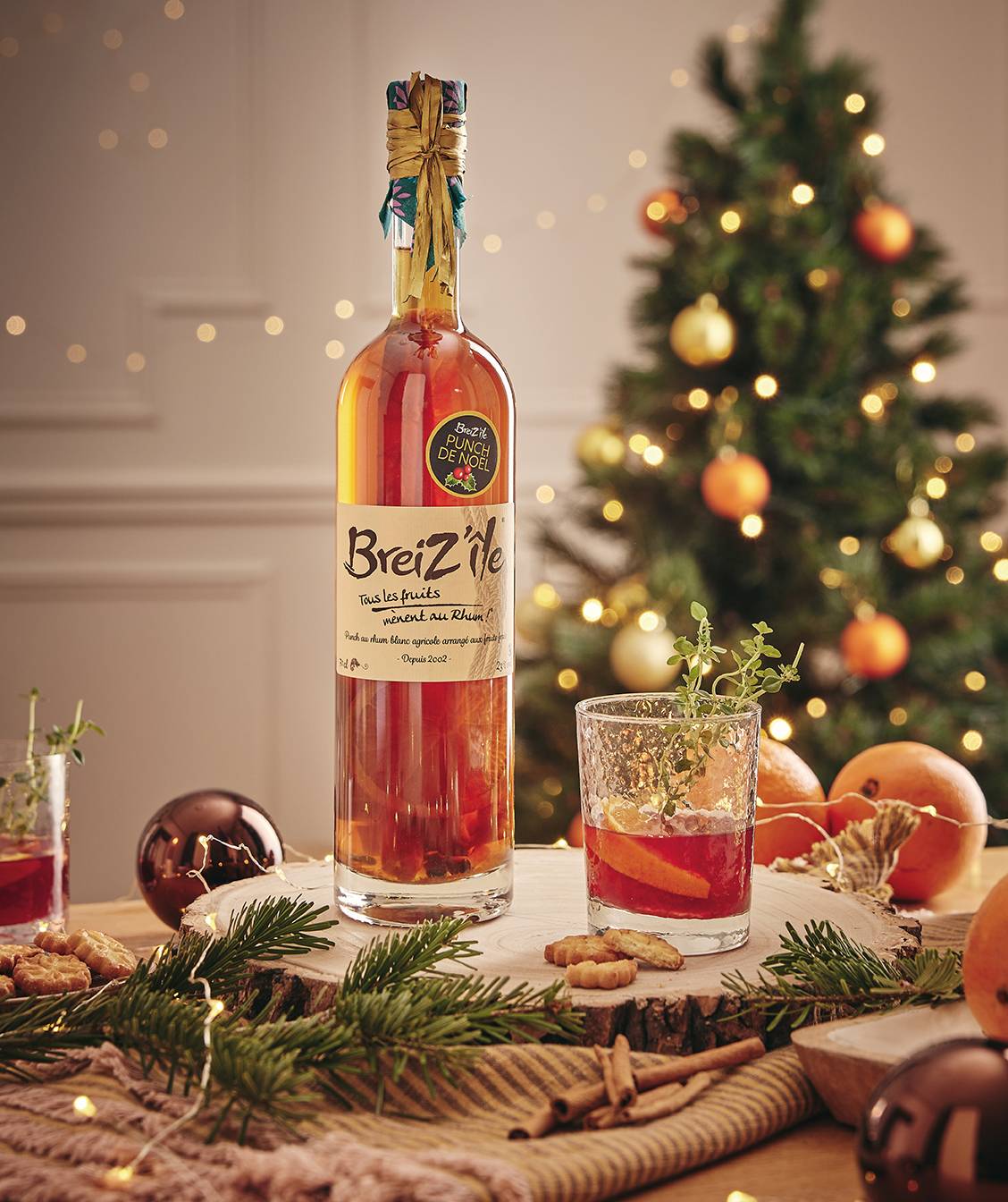 Breiz'ile - Punch de Noël Tradition - Parfum Ananas Orange Café 70 cl - Imagen 2