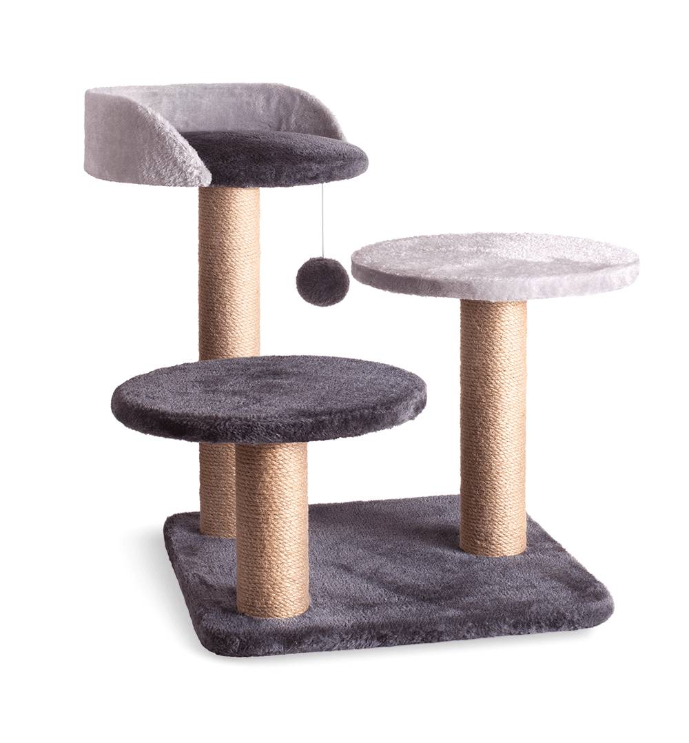 Smooz - Smooz - Arbre à chat Alpilles gris - L.40 x l.40 x H.50 cm