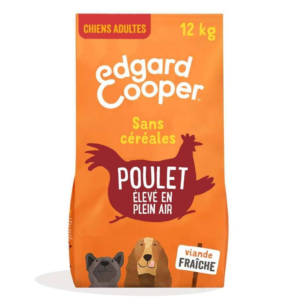 Edgard & Cooper - Croquettes chien adulte sans céréales poulet dinde volailles 12 kg - Edgard & Cooper - Imagen 1