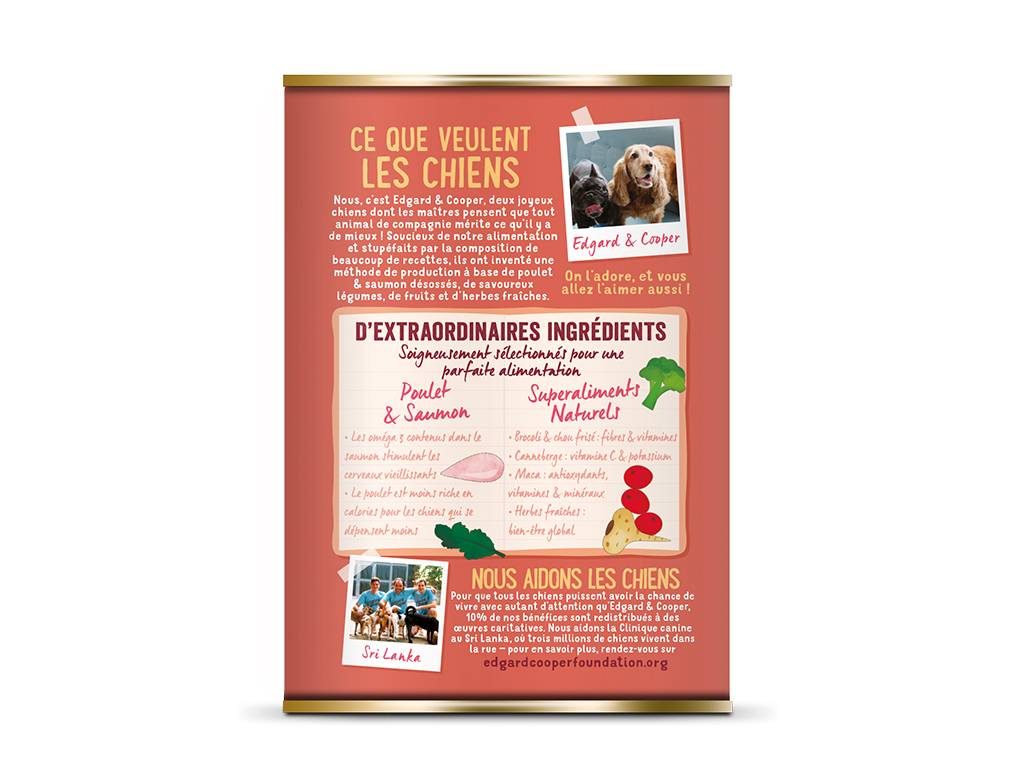Nourriture Chien Senior Poulet-Saumon frais 400g Sans Céréales – EDGARD AND COOPER - Image 2
