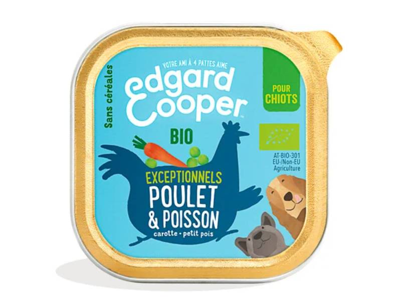 Edgard & Cooper - Pâtée chiot bio sans céréales poisson poulet 100 g - Edgard & Cooper - Image 1
