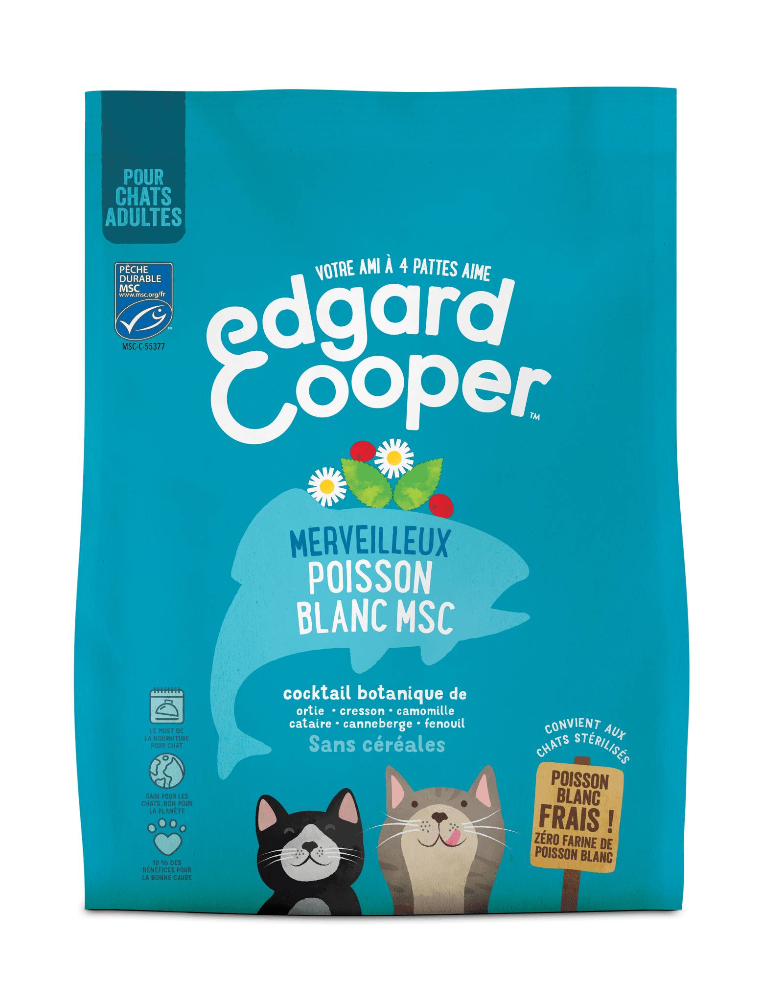 Edgard & Cooper - Croquetas Naturales Gato Sin Cereales Pescado Fresco 300 g - Imagen 1