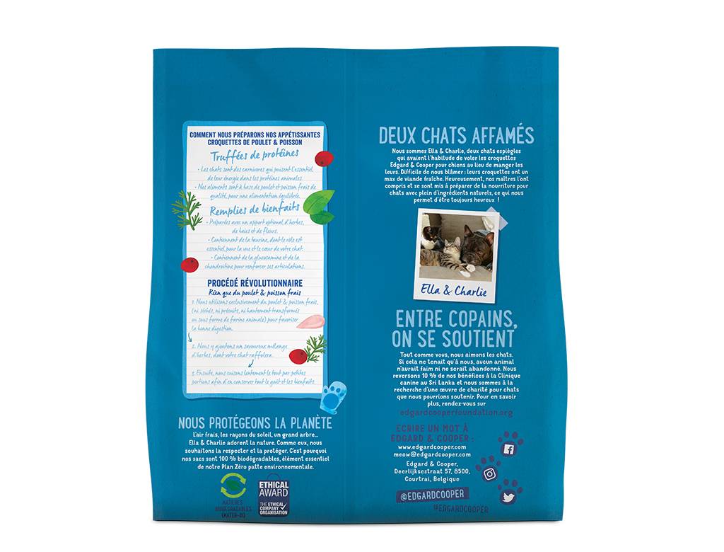 Edgard & Cooper - Croquetas Gato Senior Sin Cereales Pollo/Pescado Fresco 1,75 kg - Imagen 8