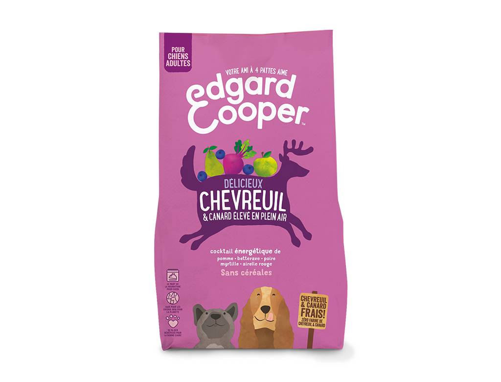 Edgard & Cooper - Croquettes Naturelles Chien Sans Céréales Chevreuil/Canard 700 g - Image 1