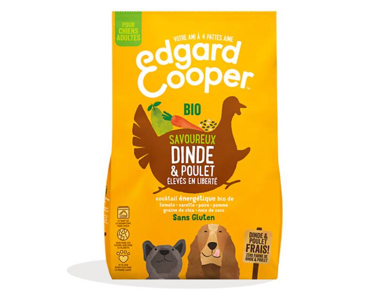 Edgard & Cooper - Croquettes chien adulte sans céréales bio poulet dinde 700 g - Edgard & Cooper - Imagen 1