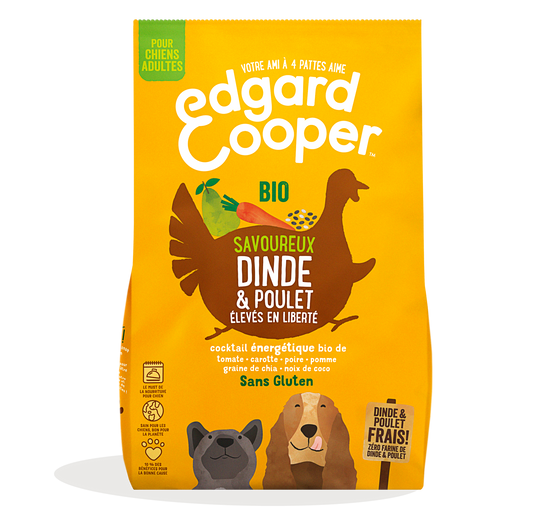 Edgard & Cooper - Croquettes chien adulte sans gluten dinde et poulet 7 kg - Edgard & Cooper