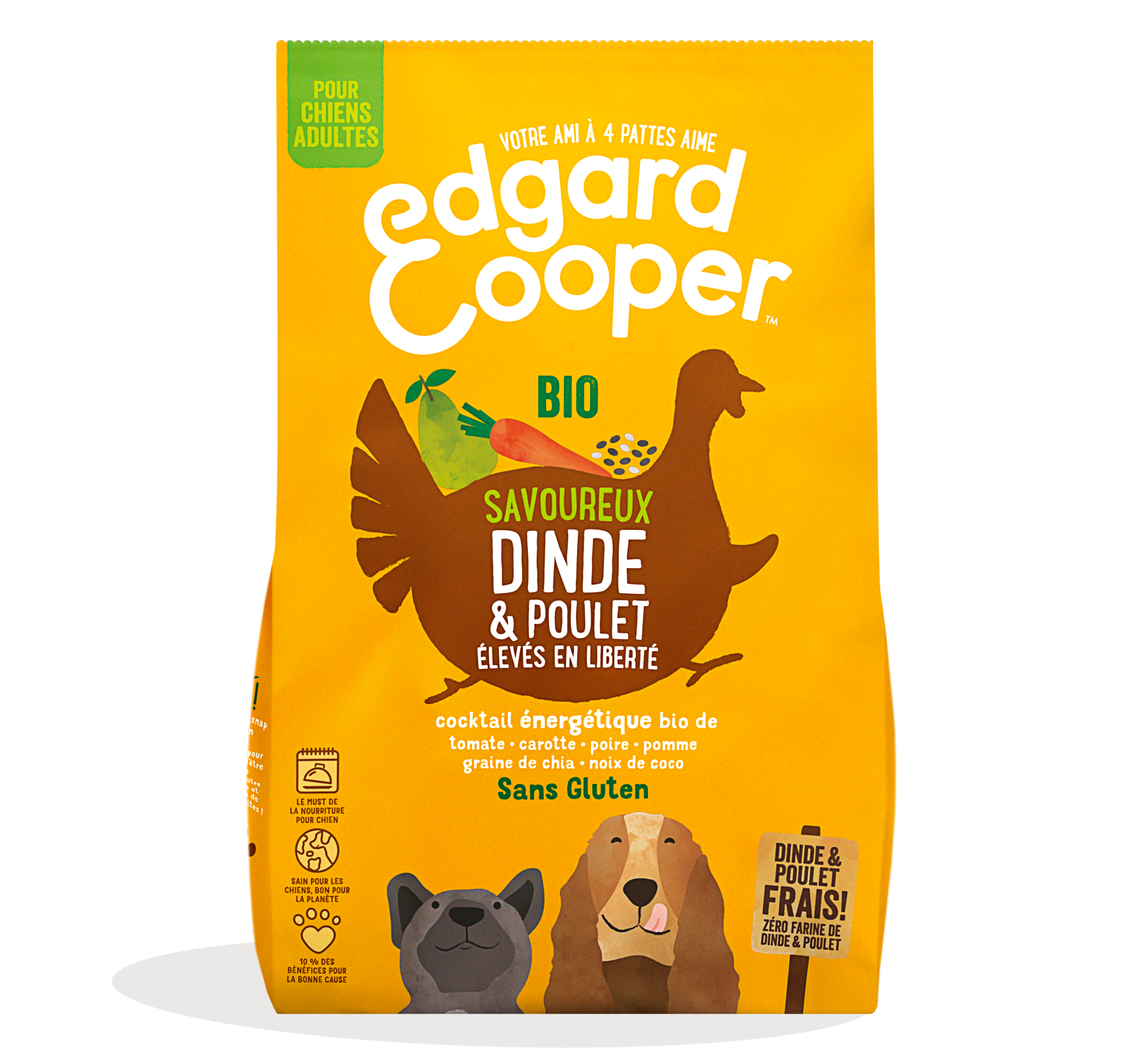 Edgard & Cooper - Croquettes chien adulte sans gluten dinde et poulet 7 kg - Edgard & Cooper