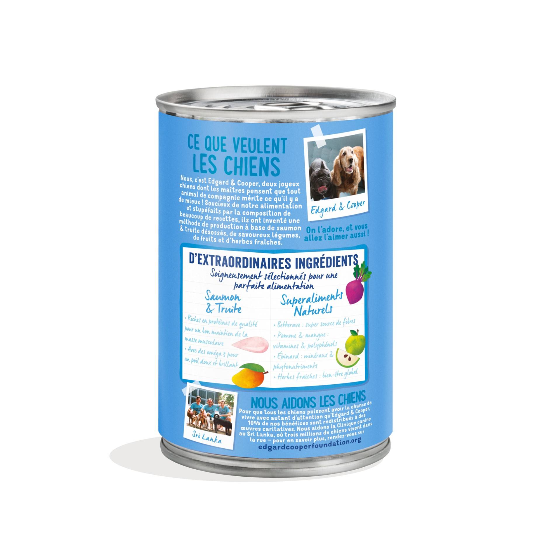 Edgard & Cooper - Pâtée Naturelle - Chien Sans Céréales Saumon/Truite frais 400 g - Image 2