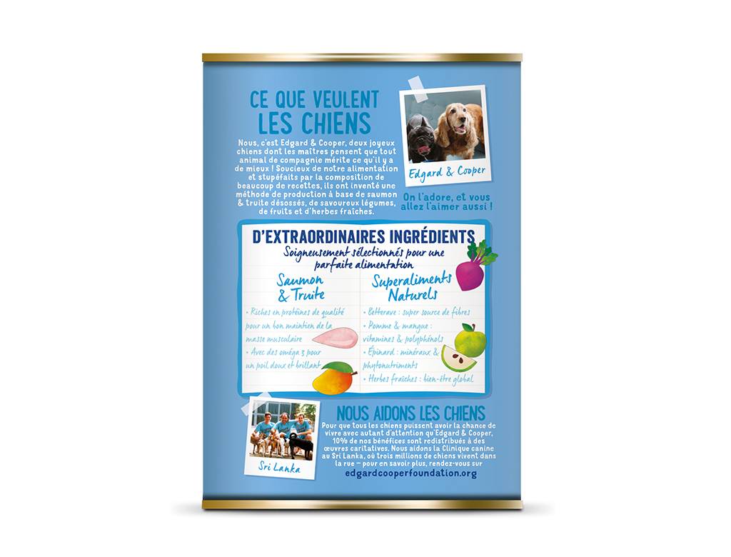 Edgard & Cooper - Pâtée Naturelle - Chien Sans Céréales Saumon/Truite frais 400 g - Image 5