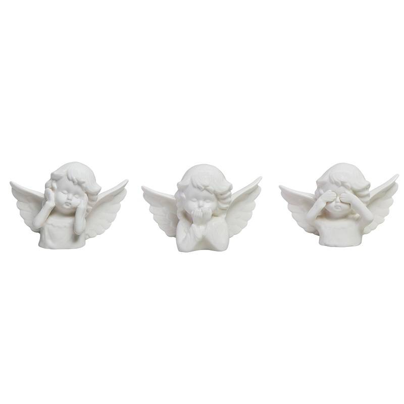 Ange en porcelaine blanche (3 assortiments) - L.7 x l.6 x H.11 cm - Image 1