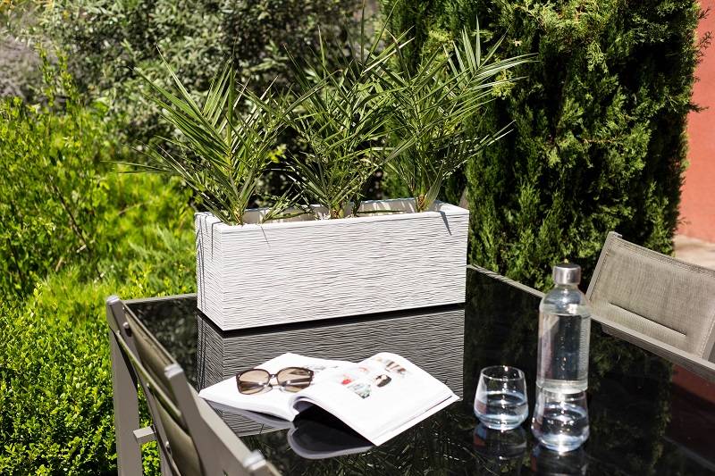 EDA Plastiques - Jardinera Rectangular Blanco Decapado - EDA - Imagen 3