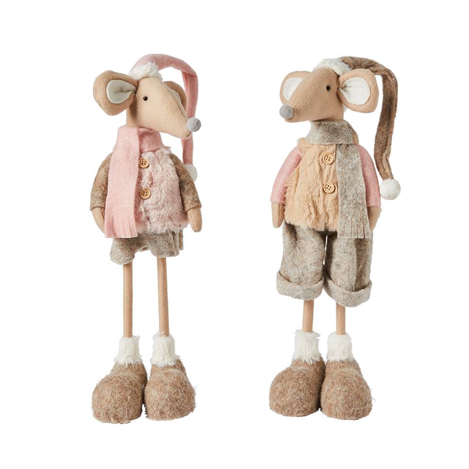 Souris debout rose - L.16 x l.14 x H.64 cm - Image 1
