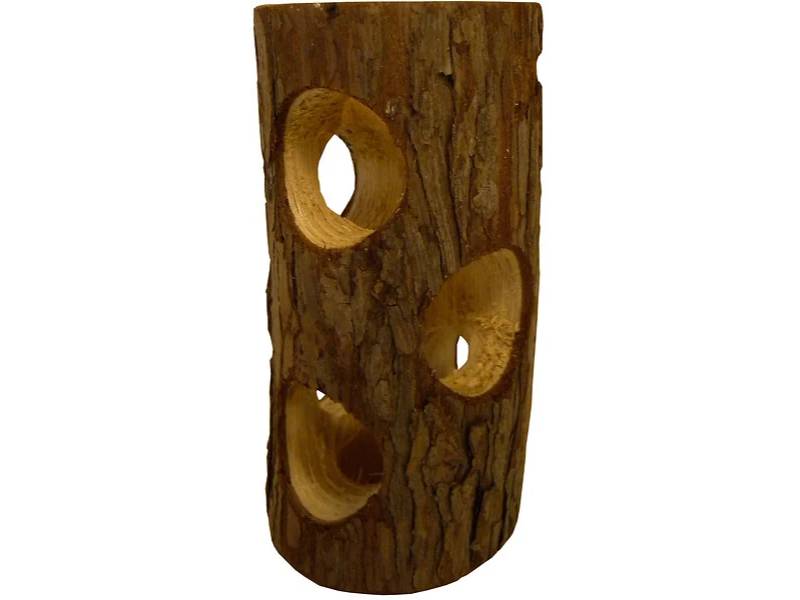 Tyrol - Tunnel de Jeu Rond Bois Naturel Ø 6 cm L 15 cm Hamster - TYROL