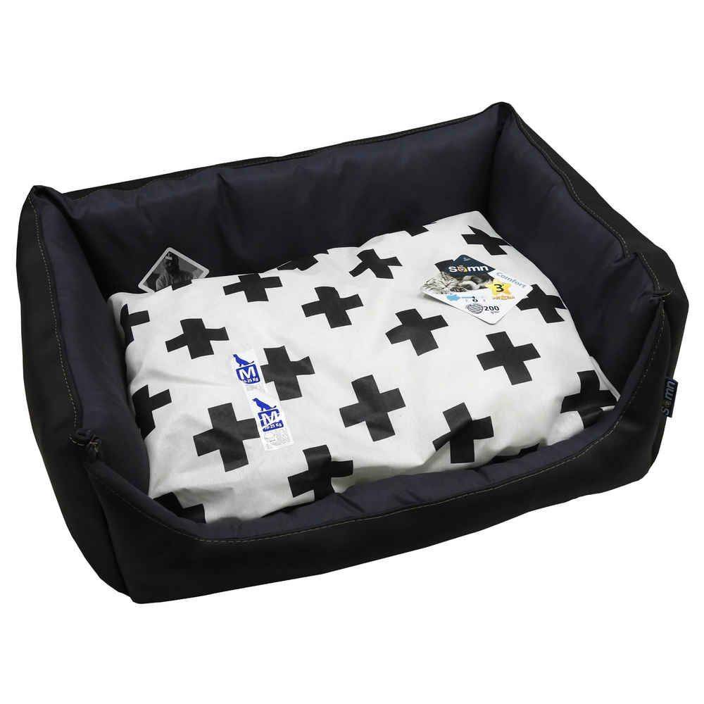 Sömn - Divan pour chien Comfort Sky+ noir et blanc T.70 - Image 1