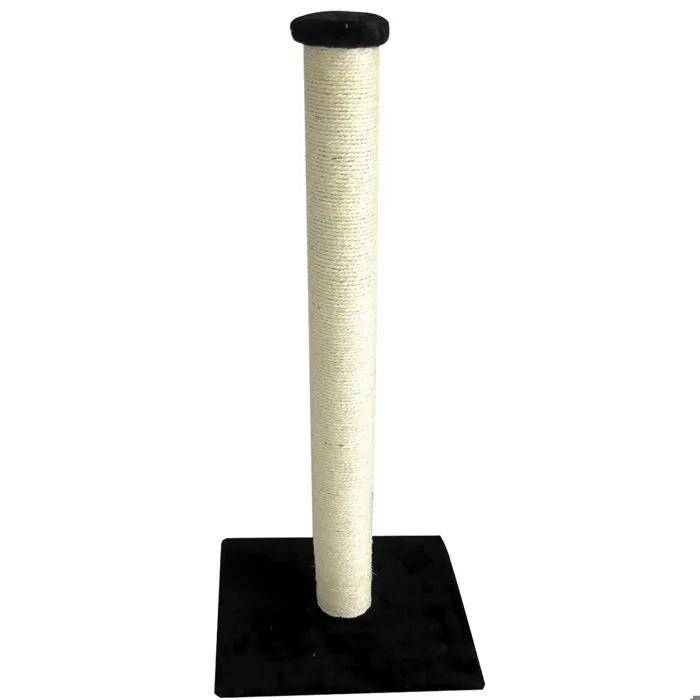 Griffoir Highpost sisal et moquette noir L.40 cm l.40 cm H.90 cm - Europet bernina