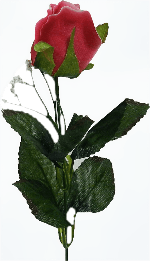 Tige de rose bouton rose artificielle Ø.5 x H.50 cm
