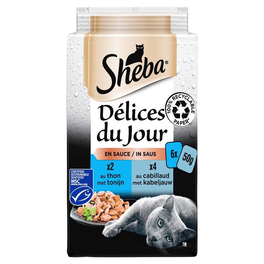 Sheba - Aliment pour chat soupe poisson 6 x 50 g – SHEBA - Image 2
