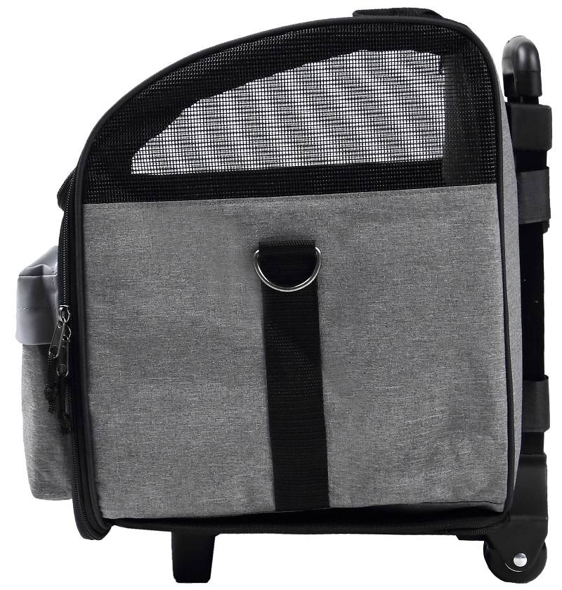 Sac de transport Rollmop Roissy pour chien tissu gris L.35 l.29 H.35 cm - Wouapy - Imagen 2