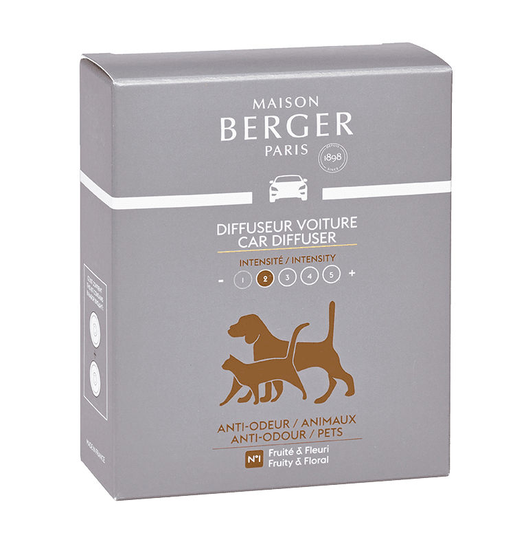 Maison Berger - Recharge anti-odeur d'animaux pour diffuseur de voiture