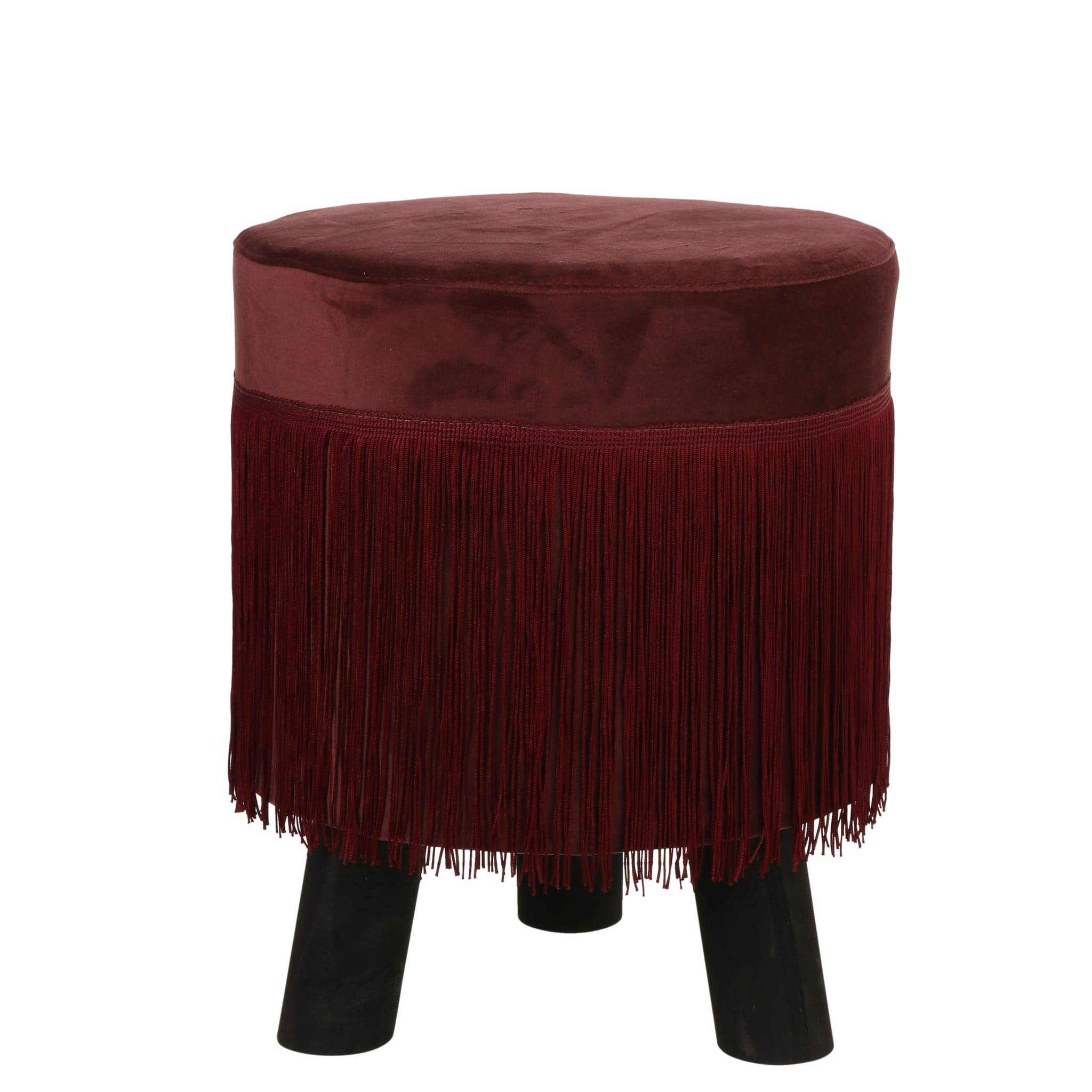 Mica Decorations - Romy tabouret violet - L.30 x l.30 x H.37 cm