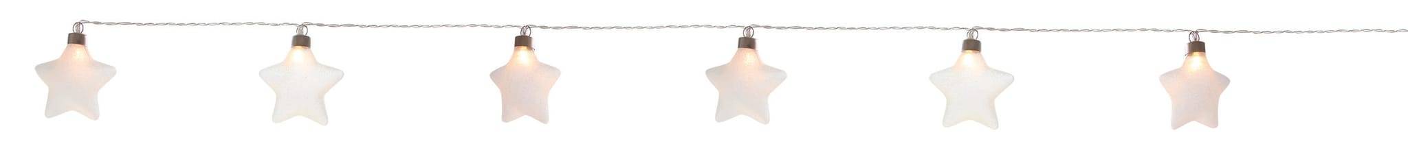 Blachere Illumination - Guirnalda LED con 10 decoraciones estrella efecto vidrio helado 2,5m - Imagen 1