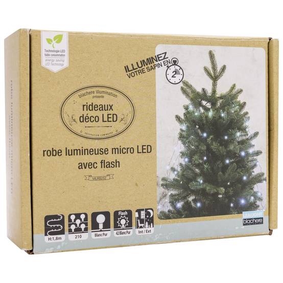 Blachere Illumination - Rideau pour sapin avec 210 micro LEDS Flash & 14 descentes H1,80m - Image 3