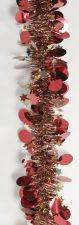 Guirlande scintillante confettis bordeaux et or - L.200 cm - Image 1