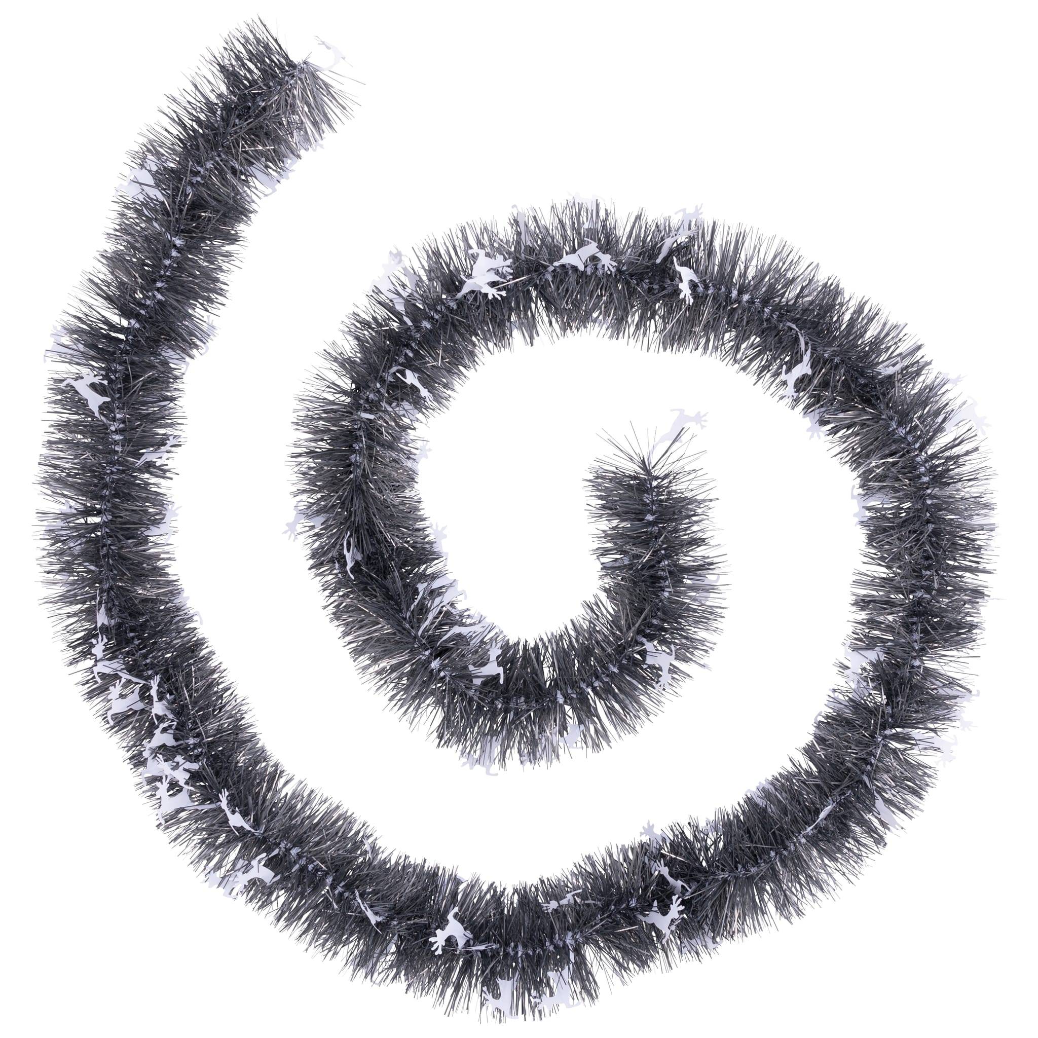 Guirlande scintillante graphite - L.200 x l.9 x H.9 cm