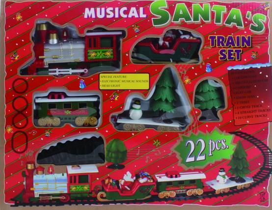 Peha - Train miniature Musical Santa - 22 pièces - L.55 x l.38 x H.10 cm