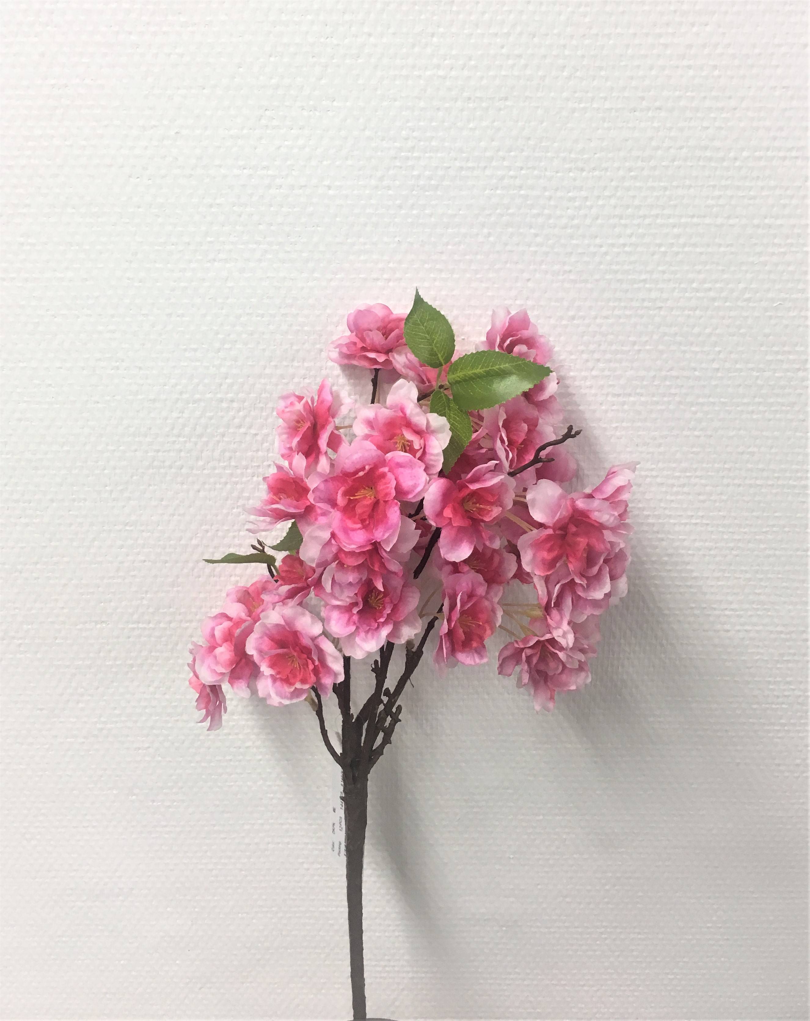 Tige fleurs de cerisier rose foncé artificielle 63 cm