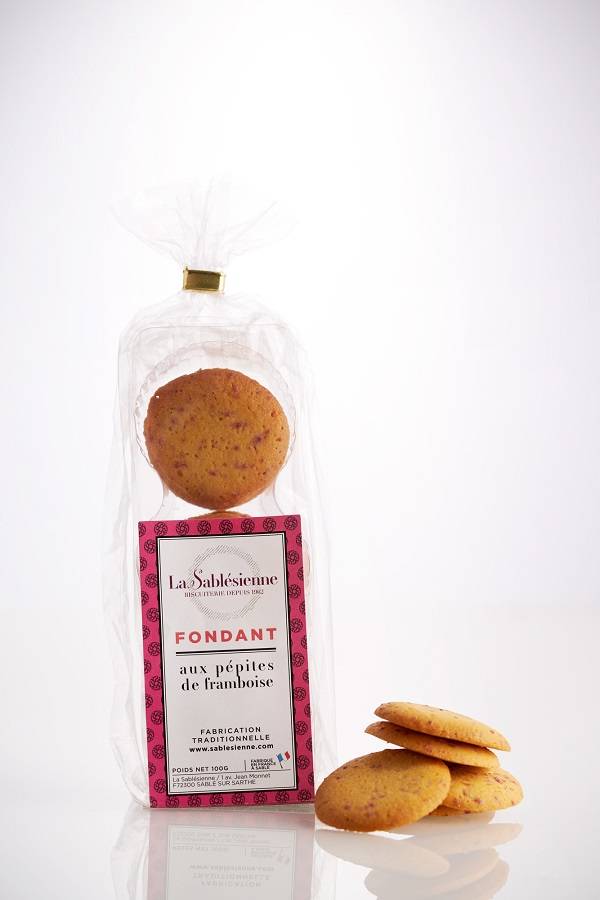 La Sablésienne - La Sablésienne - Fondants aux pépites framboise - Sachet 100 g