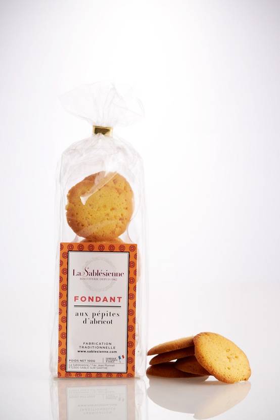 La Sablésienne - La Sablésienne - Fondants aux pépites abricot - Sachet 100 g - Image 1